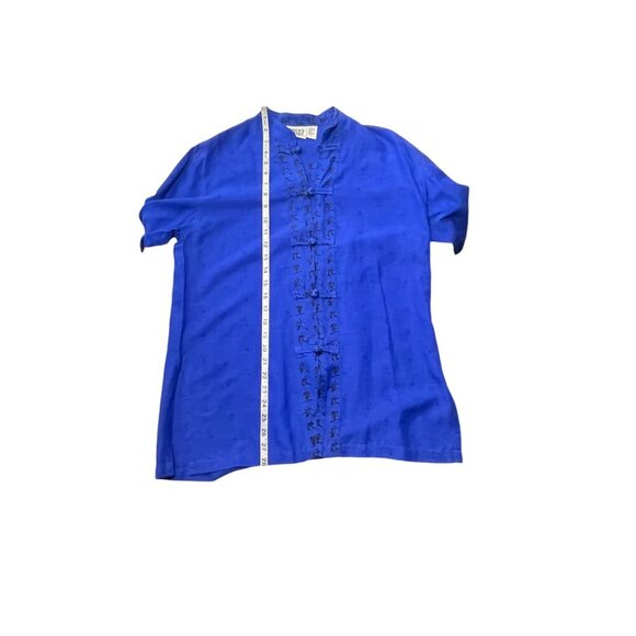 Chico’s Design Silk Linen Asian Inspired Kimono Long Sleeve Top - Picture 9 of 9